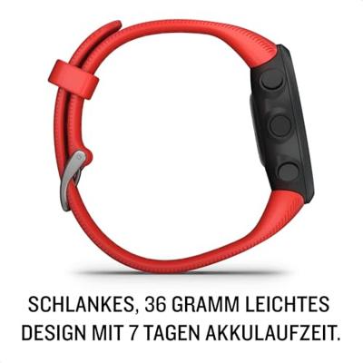 Forerunner 45 - Zwart - smart watch met band - silicone - lava red - bandgrootte 129-197 mm - L Forerunner 45 - Zwart - smart watch met band - silicone - lava red - bandgrootte 129-197 mm - L