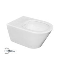 Wiesbaden NIET MEER LEVERBAAR ! Wandcloset Luxe Rimless 53 cm Inclusief Bidet-functie Wit - thumbnail