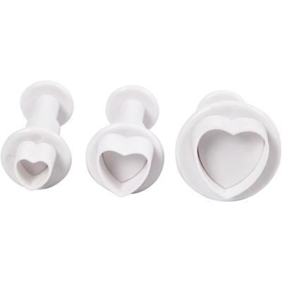 Creativ Company Uitsteekvormen met stempel hart, 3st.