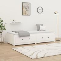Slaapbank zonder matras 75x190 cm massief grenenhout wit - thumbnail