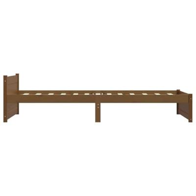 Bedframe massief hout honingbruin 75x190 cm 2FT6 Small Single Bedframe massief hout honingbruin 75x190 cm 2FT6 Small Single