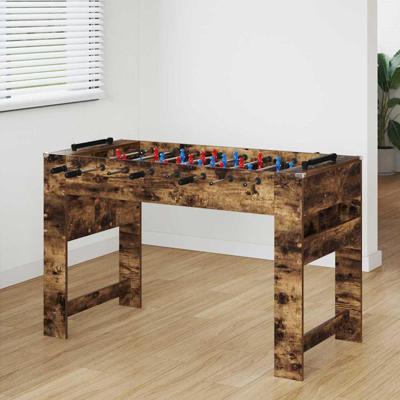 VidaXL Voetbaltafel gerookt eiken 125 x 60,5 x 80 cm bewerkt hout
