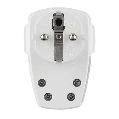 REV 0512100777 Haakse stekker met randaarde Kunststof Met schakelaar 250 V Wit IP20