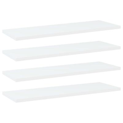 Wandschappen 4 st 60x20x1,5 cm bewerkt hout wit