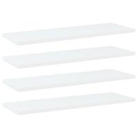 Wandschappen 4 st 60x20x1,5 cm bewerkt hout wit - thumbnail