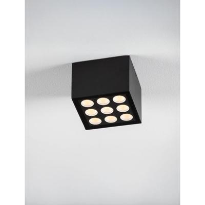 Lyora PlafondlampJax vierkant 11cm antraciet - 9971479