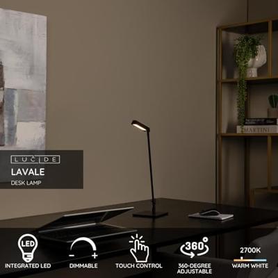 Lucide LAVALE - Bureaulamp - LED Dimb. - 1x3W 2700K - Zwart Lucide LAVALE - Bureaulamp - LED Dimb. - 1x3W 2700K - Zwart
