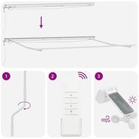 Luifel automatisch uittrekbaar met LED 400x300 cm bordeauxrood - thumbnail