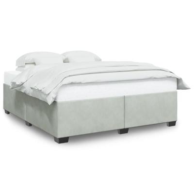 Bedframe zonder matras 180x200 cm fluweel lichtgrijs