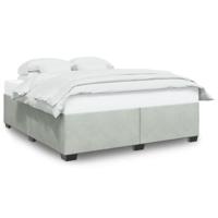 Bedframe zonder matras 180x200 cm fluweel lichtgrijs - thumbnail