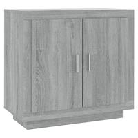 Dressoir 80x40x75 cm bewerkt hout grijs sonoma eikenkleurig - thumbnail