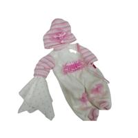 Berjuan babypopkleding Llorón meisjes textiel wit/roze - thumbnail