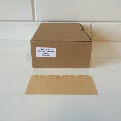 Manilla labels 35x70 mm nr. 1 1000 stuks - 5 stuks
