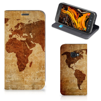 Samsung Galaxy Xcover 4s | Book Cover | Wereldkaart