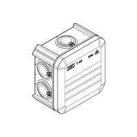 Montagedoos waterdicht 114x114 mm incl wartels - thumbnail