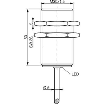Contrinex Inductieve naderingsschakelaar M30 Vlak PNP DW-AD-603-M30