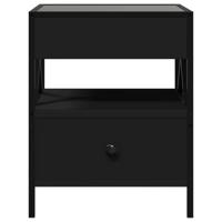 Salontafel met Infinity LED 40x40x51 cm zwart - thumbnail