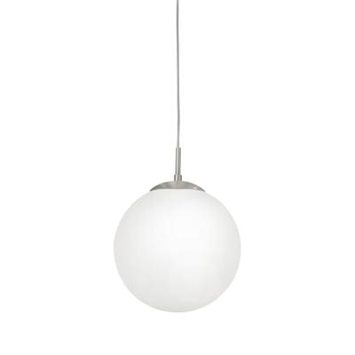 Eglo HanglampRondo glas 20cm metaalgrijs met wit - 85261