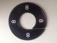 Maatring 9cm zwart/wit 8 - thumbnail