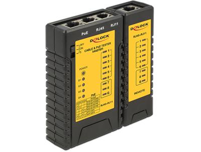 Delock 86107 Kabeltester RJ45 / RJ12 / PoE