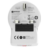 SKROSS | 1.500280 | EUR to UK 2USB | Reisadapter stekker Europa naar VK, USB-oplader 2 poorten 2,4 A - Spanning en vermogen 100V - 1500 W/250 V - 3750 W - Bescherming tegen elektrische schokken - thumbnail