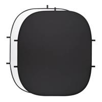 walimex pro Vouwachtergrond (200 x 230 cm) zwart/wit - thumbnail