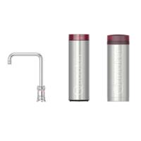 Quooker Classic Nordic Square kokendwaterkraan - draaibare uitloop - PRO3 incl. Cube reservoir - Warm / kokend / bruisend / gefilterd water - Chroom 3CNSCHR-CUBE - thumbnail