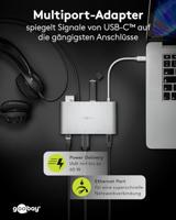 goobay USB-C Aluminium Multiport Adapter kaartlezer - thumbnail