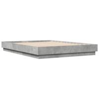 Bedframe met LED-verlichting betongrijs 160x200 cm - thumbnail