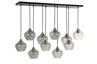 Light & Living Hanglamp 'Rakel' 10-Lamps, kleur Antiek Brons / Smoke - thumbnail
