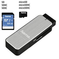 Hama USB 3.0 Card Reader SD/Micro SD Zilver - thumbnail