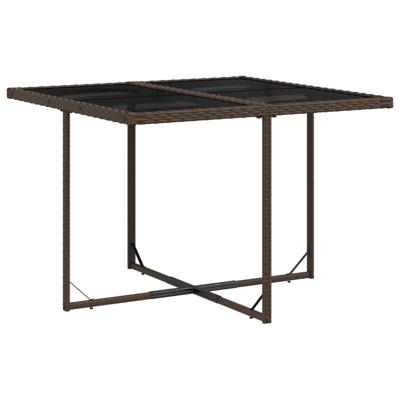 5-delige Tuinset met kussens poly rattan bruin - thumbnail
