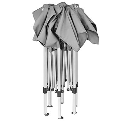 Partytent pop-up zeshoekig inklapbaar 3,6x3,1 m grijs - thumbnail