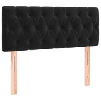 Hoofdbord 90x7x78/88 cm fluweel zwart - thumbnail
