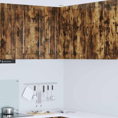 Keukenkast met plank Gerookt eiken 57 x 57 x 80 cm Bewerkt hout