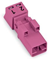 WAGO 890-292 Netstekker WINSTA MINI Stekker, recht Totaal aantal polen: 2 16 A Pink 50 stuk(s) - thumbnail