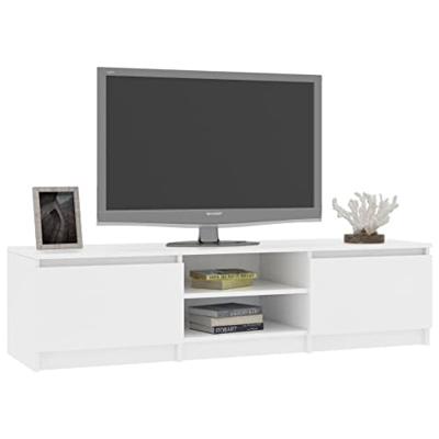 Tv-meubel 140x40x35,5 cm spaanplaat wit