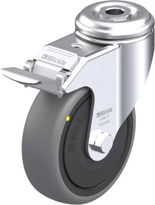 Blickle LKRA-TPA 101KF-FI-ELS Zwenkwiel met rem Wieldiameter: 100 mm Draagvermogen (max.): 70 kg 1 stuk(s)