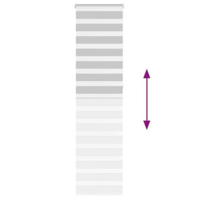 Zebra rolgordijn 55x230 cm stofbreedte 50,9 cm lichtgrijs