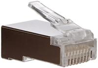 LINDY 62435 RJ45-stekker STP Cat.6, met invoerhulp, 10 stuks, grijs - thumbnail