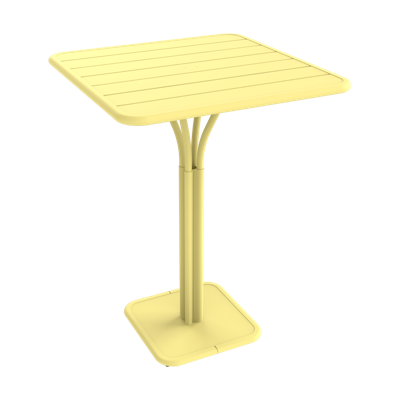 Fermob Luxembourg tuintafel hoog 80x80 cm Frosted Lemon