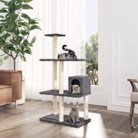 VidaXL Kattenmeubel met sisal krabpalen 119 cm donkergrijs - thumbnail