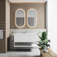 Badkamermeubelset BWS Anubis Frame 120cm 1 Lade Mat Wit Met Wastafel (Naar Keuze) - thumbnail