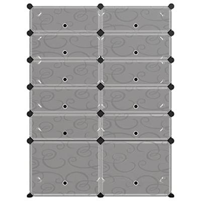 VidaXL Schoenenrek 94x37x125 cm polypropeen zwart