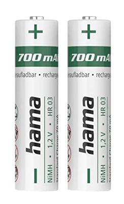 Hama nimh-accu's aaa micro 700 mah 1,2v 2 stuks