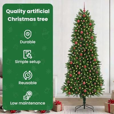 VidaXL Kerstboom met 300 led met standaard groen 240 cm pe VidaXL Kerstboom met 300 led met standaard groen 240 cm pe