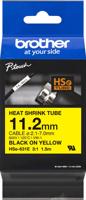 Brother HSE631E Labeltape krimpkous Tapekleur: Geel Tekstkleur: Zwart 11.2 mm 1.5 m - thumbnail