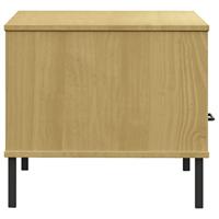 Salontafel met metalen poten OSLO 85x50x45 cm hout bruin - thumbnail