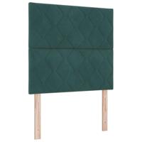 Bedframe met hoofdeinde Donkergroen 120 x 190 cm Fluweel - thumbnail