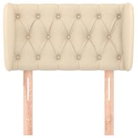 Hoofdbord met randen 83x23x78/88 cm stof crèmekleurig - thumbnail